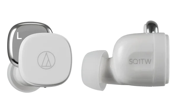 Grosses soldes 🌟 Audio-Technica Écouteurs True Wireless In-Ear ATH-SQ1TW Blanc – On-Ear ⋅ Over-Ear Bluetooth Ou Fil 😀 soldes de Noël 1