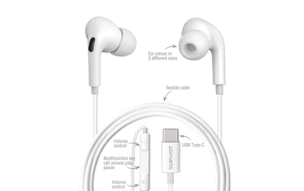 mode pas cher Grosses soldes ❤️ 4smarts Écouteurs Intra-auriculaires Melody Digital Basic Blanc – On-Ear ⋅ Over-Ear Bluetooth Ou Fil 🥰 3